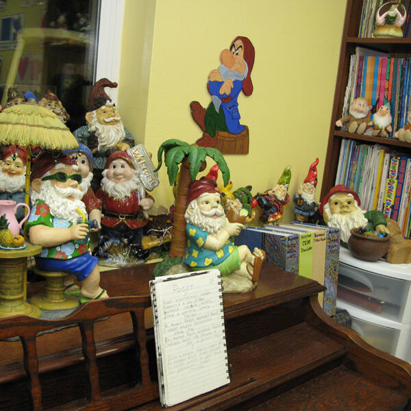 Untitled Books and decorations in the daycare room