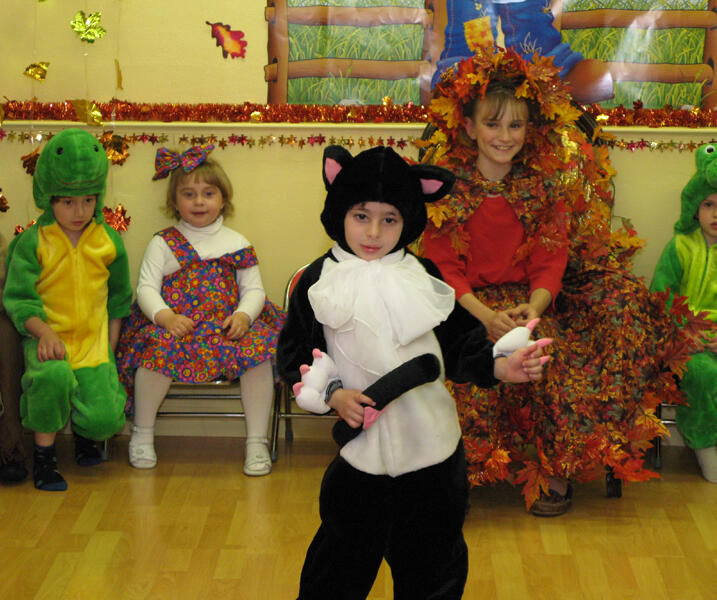 Untitled Children performing in creative costumes