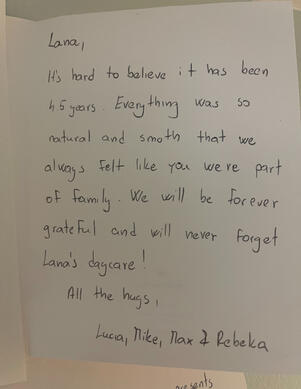 Untitled Parent testimonial about Lana’s daycare feeling like family