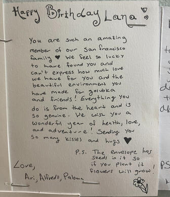 Untitled Parent testimonial about Lana as part of their San Francisco family